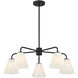 Blair 5 Light 30 inch Matte Black Chandelier Ceiling Light